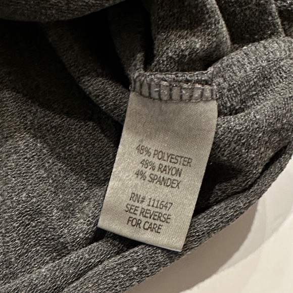 Vintage distressed Heather Gray Long Sleeve Shirt Allergic to Mornings  Large - Picture 3 of 6